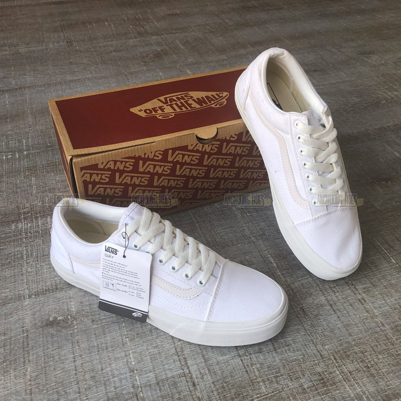 [SALE] Giày Vans Old Skool Màu Trắng