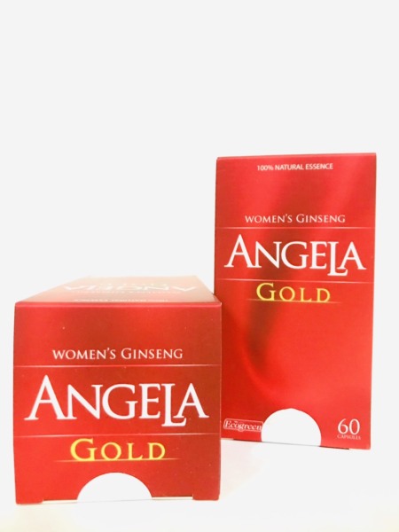 Viên uống sâm Angela Gold cải thiện sức khỏe, sắc đẹp, sinh lý nữ - hộp 60v có tem tích điểm đổi quà chính hãng giá rẻ