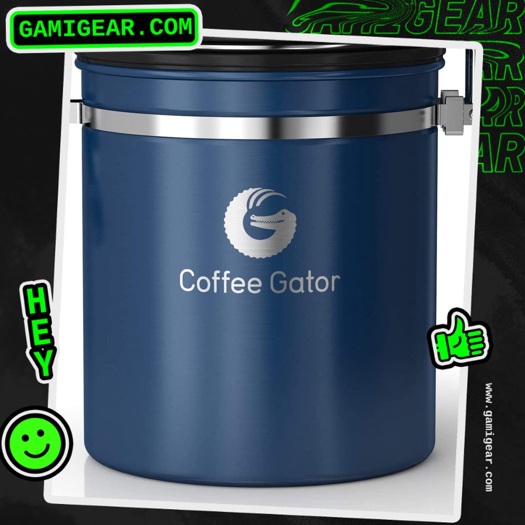 Hộp đựng cà phê inox coffee gator, 1,9 lít, màu xanh blue - comkho.com