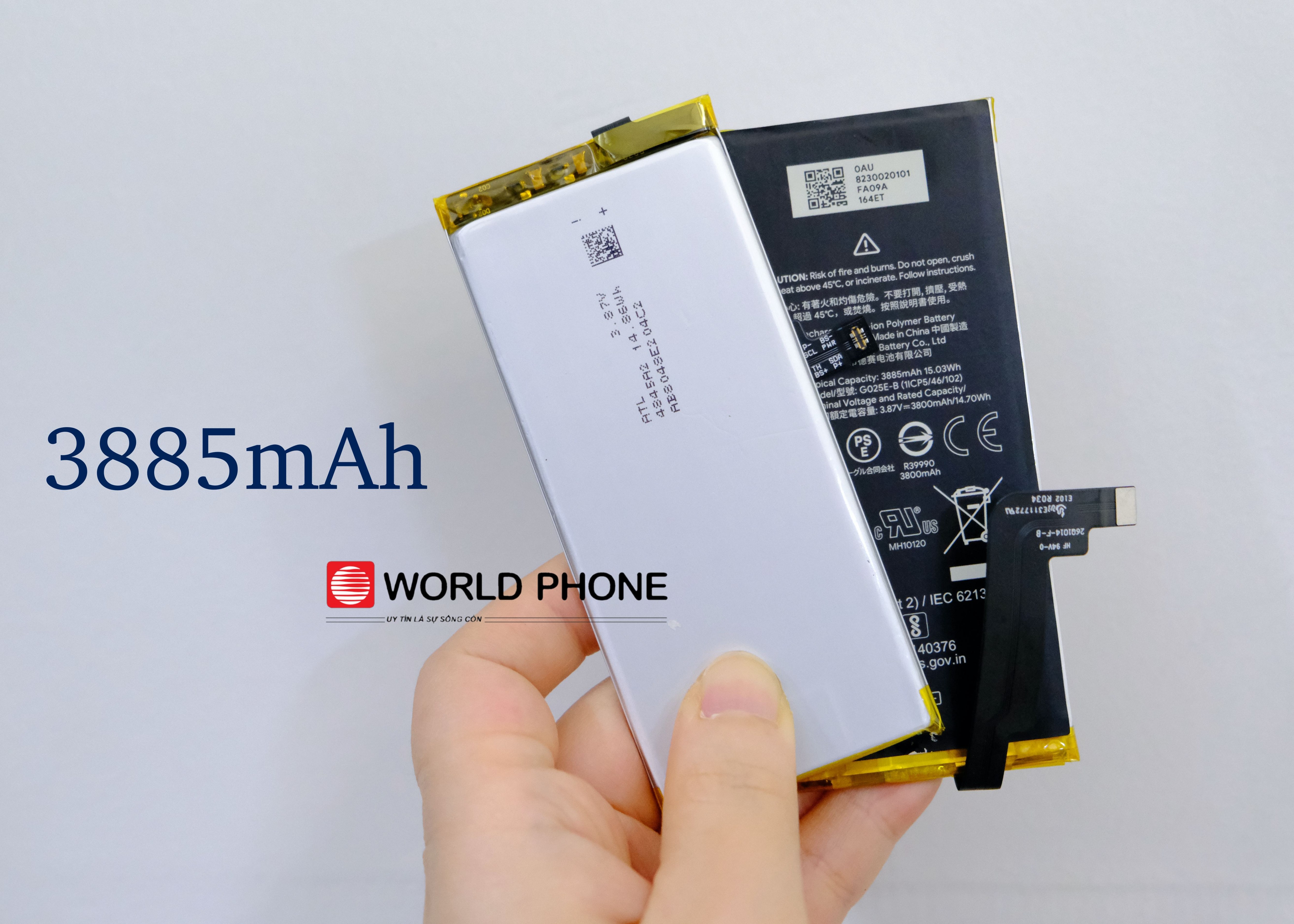 Pin mới Google Pixel 4a 5G kèm keo dán lưng , Thay pin Google GG Pixel 4a5G