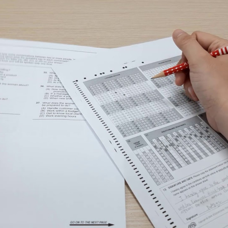 Phiếu tô đáp án TOEIC,TOEIC ANSWER SHEET chuẩn IIG