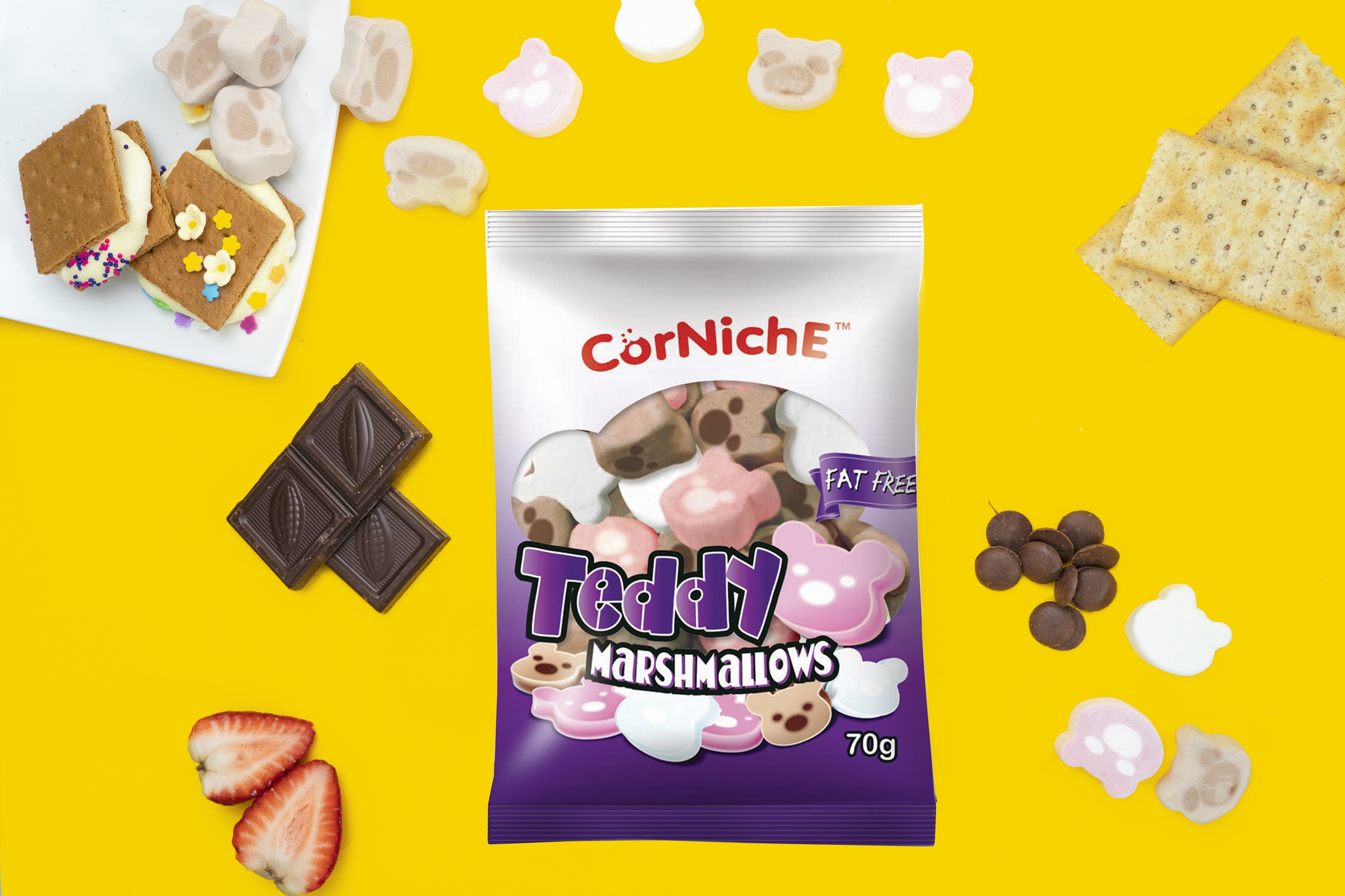 Kẹo marshmallows hình gấu teddy 70g