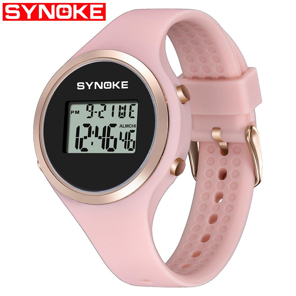 Đồng hồ điện tử thể thao thời trang nữ dây cao su SYNOKE PKHRSNK002 (44 mm)