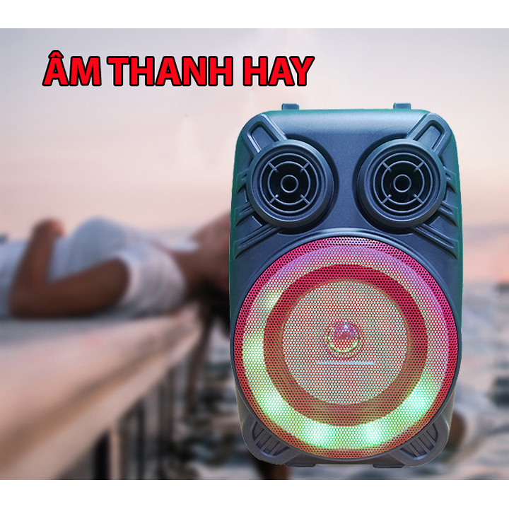 Loa Bluetooth Karaoke Bluetooth 1206 Tiện lợi Âm to Bass Mạnh Cực đã- Loa bluetooth không dây giá rẻ- Loa Karaoke Tại Nhà Thiết Kế Bắt Mắt