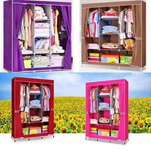 tủ vải quần áo 3 buồng 8 ngăn