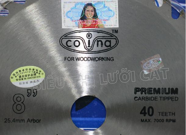 [HCM]LƯỠI CẮT GỖ COVINA 200mm x 40 răng