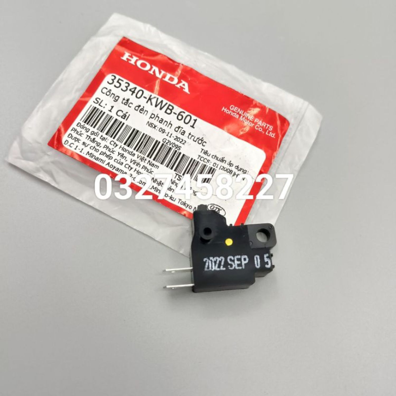 Công tắc đèn stop tay phanh đĩa WAVE S110, RSX, FUTURE... zin