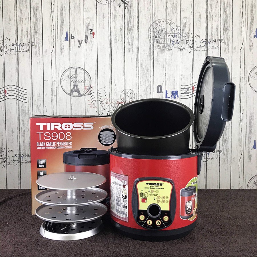 Máy làm tỏi đen gia đình Tiross TS908 (Thêm nút sây khô 2 giờ) (Đỏ)