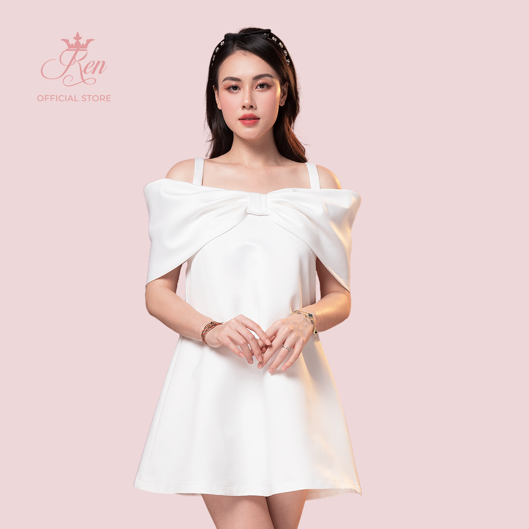 REN BY TEE - Đầm Hai Xòe Dây Nơ Ngực