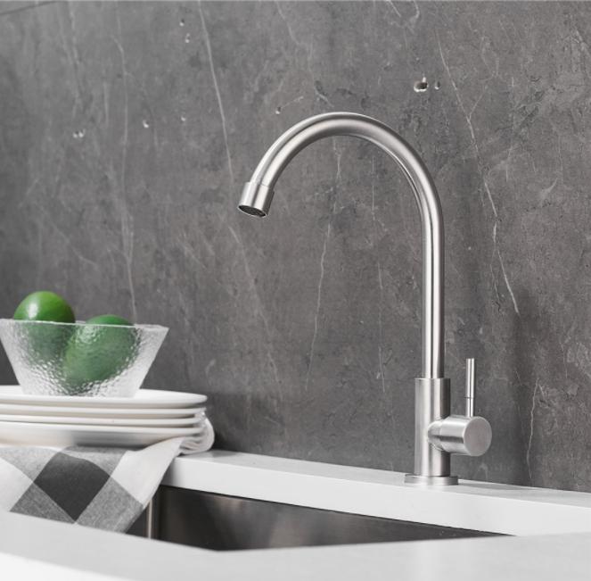 Vòi rửa chén lạnh inox sus304