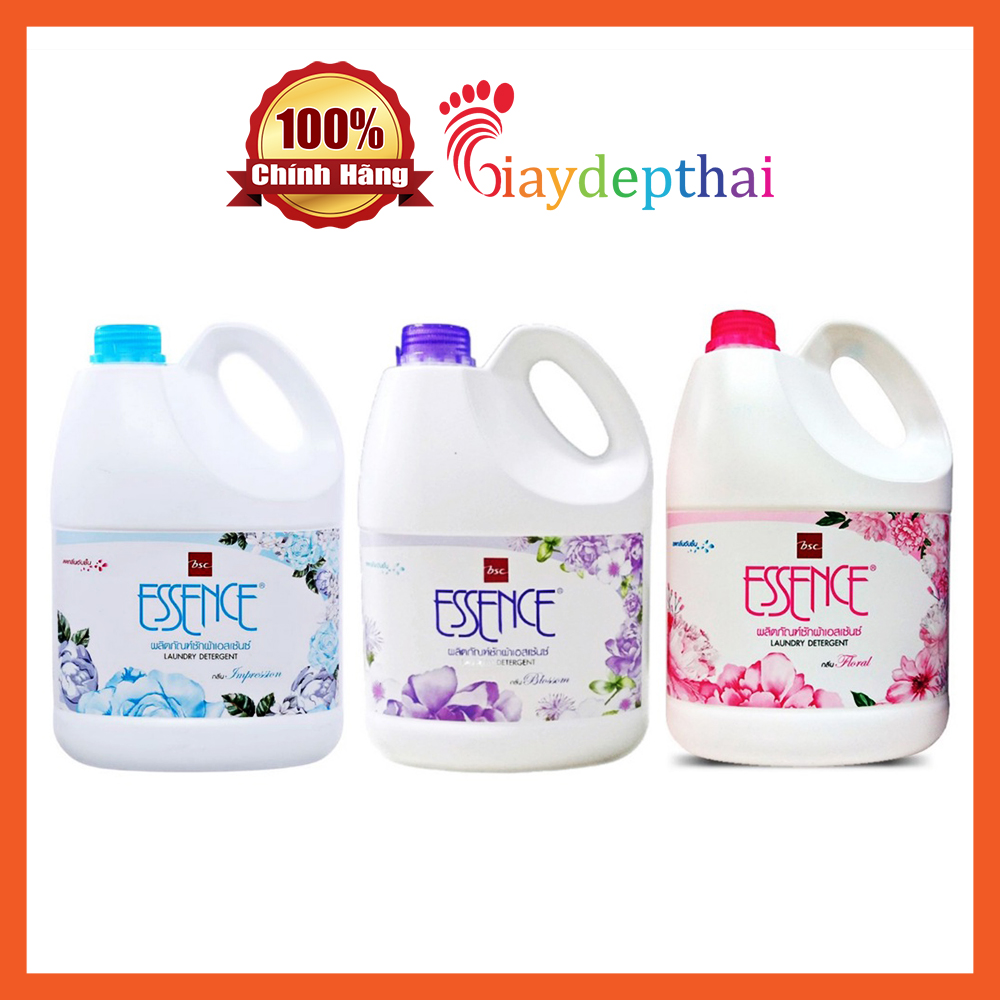 (Đủ Màu) Nước Giặt Thái Lan Essence 3500ml Đậm Đặc, Siêu Sạch, Siêu Thơm