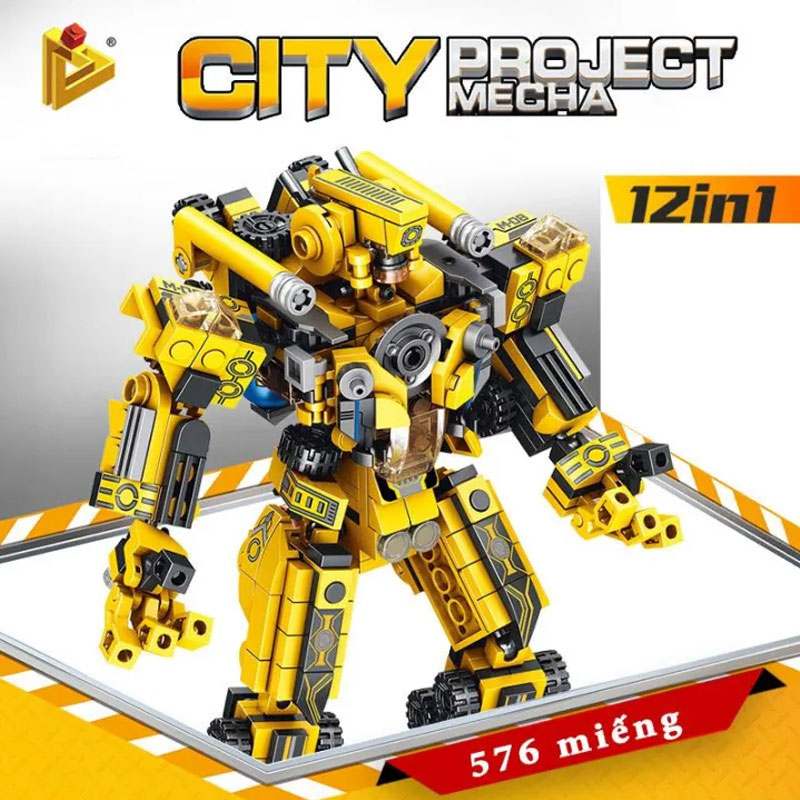 Đồ chơi mô hình lắp ráp trẻ em - Robot biến hình - Mecha 12 in 1 - Qùa tặng bé trai bé gái - Nhựa ABS an toàn sức khỏe