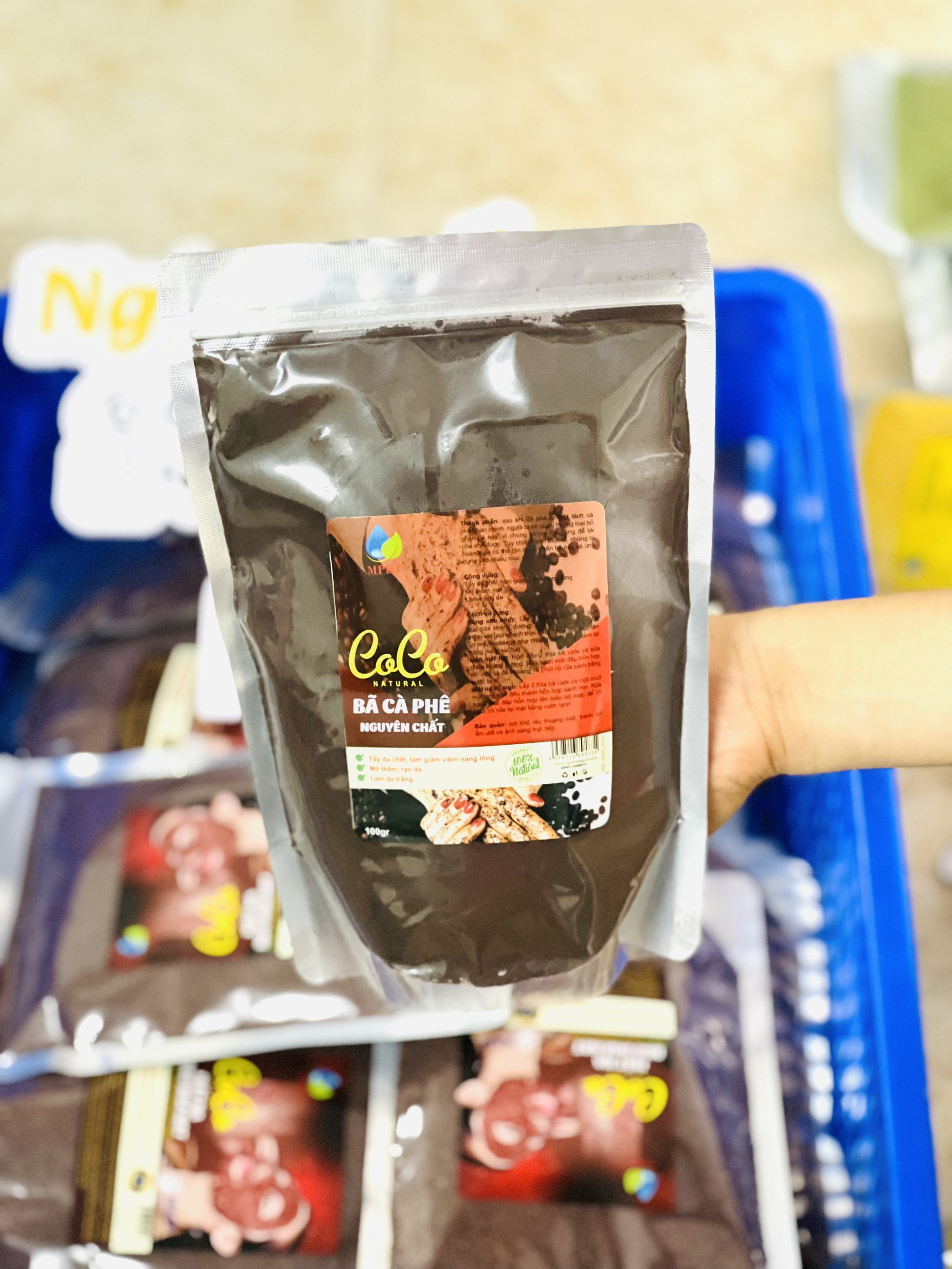 1 Kg Bã cà phê Khô (bã cafe ) cực thơm đắp mặt và body