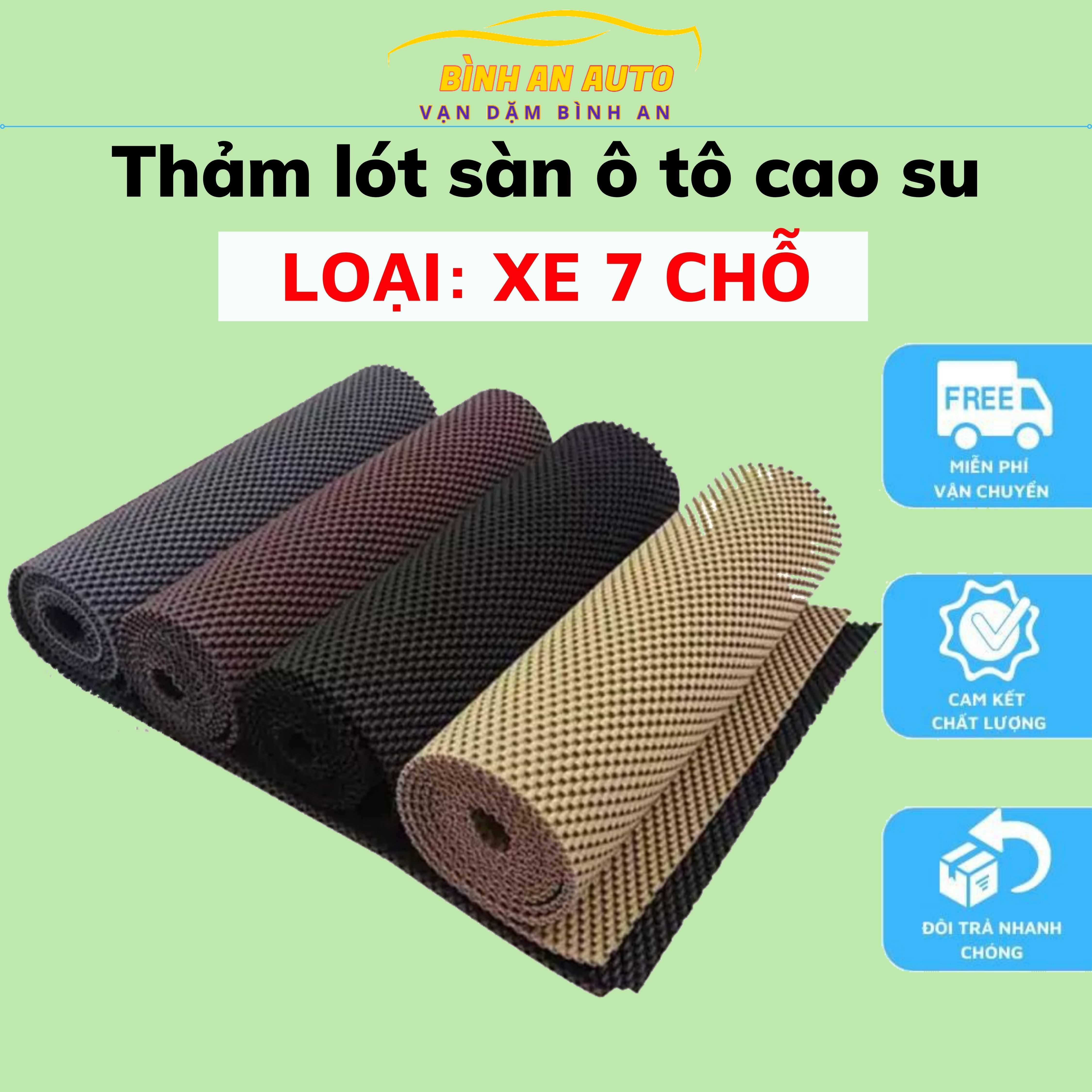 Thảm lót sàn ô tô cao su cho xe 7 chỗ chất liệu cao su loại 1 cao cấp mềm dẻo - Bình An Auto