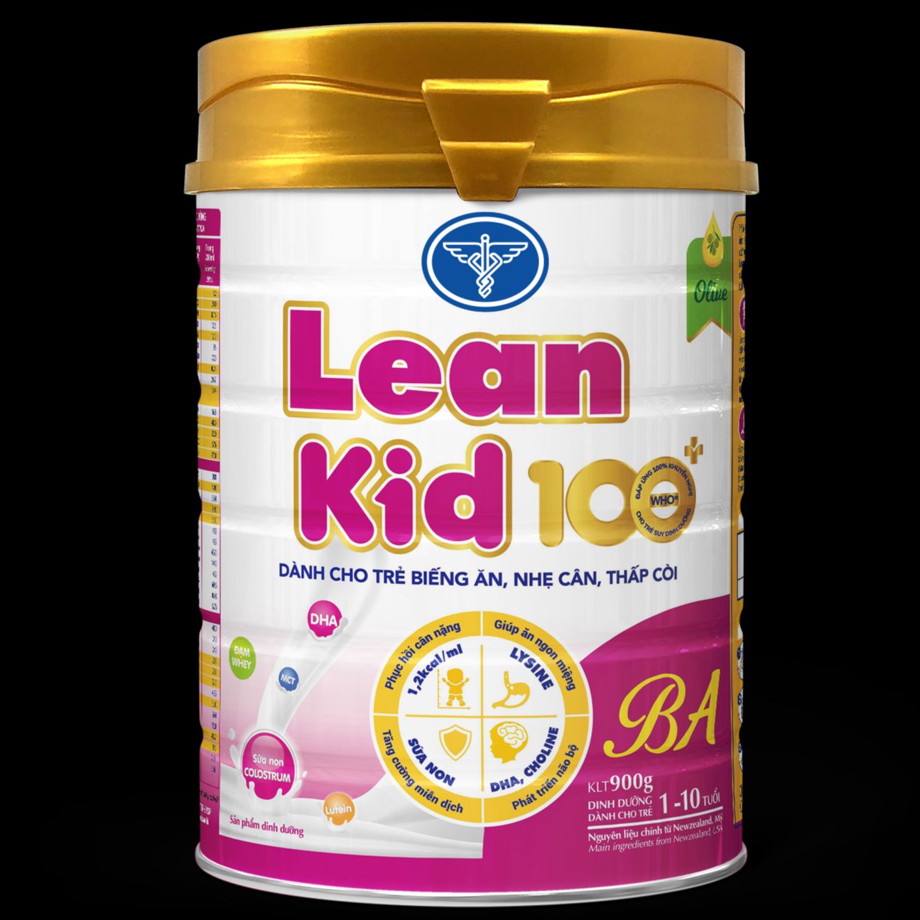 SỮA LEAN KID 100+ BA  - 900G