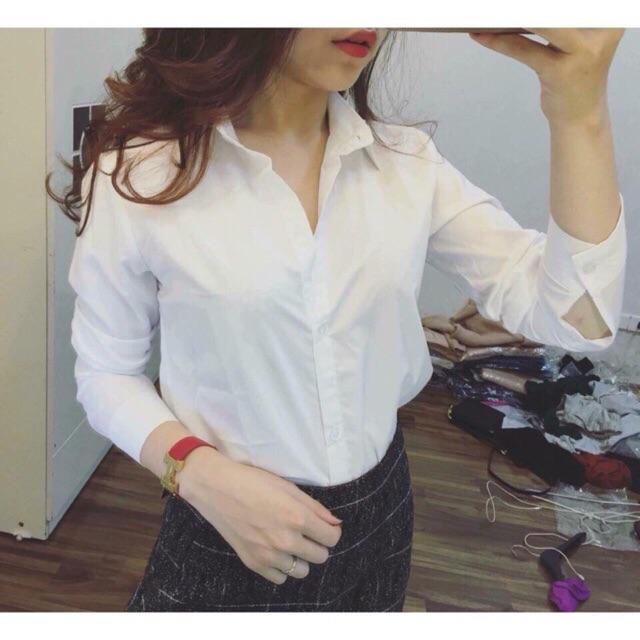 Áo sơ mi trắng trơn umiq cực chất, phuongmart
