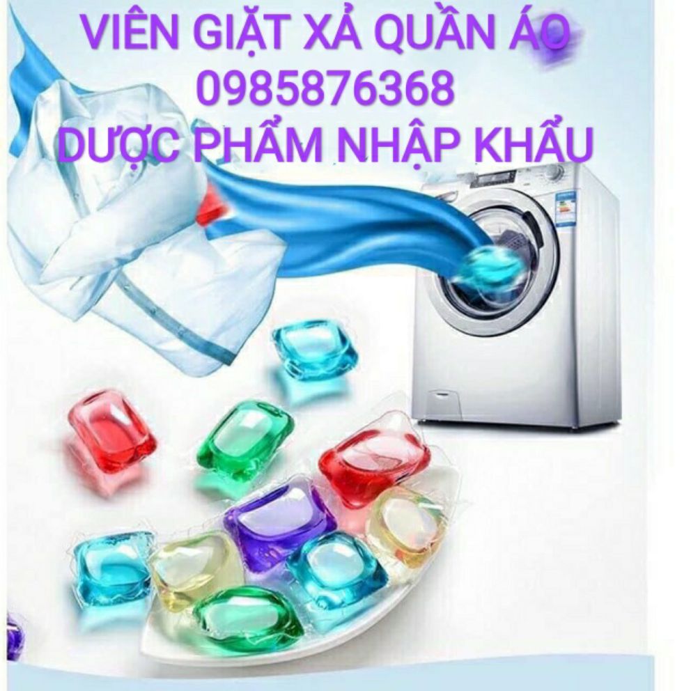 VIÊN GIẶT XẢ QUẦN ÁO SIÊU THƠM SẠCH HỘP 50 VIÊN