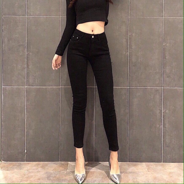 quần jean đen trơn nữ cao cấp size 25-34