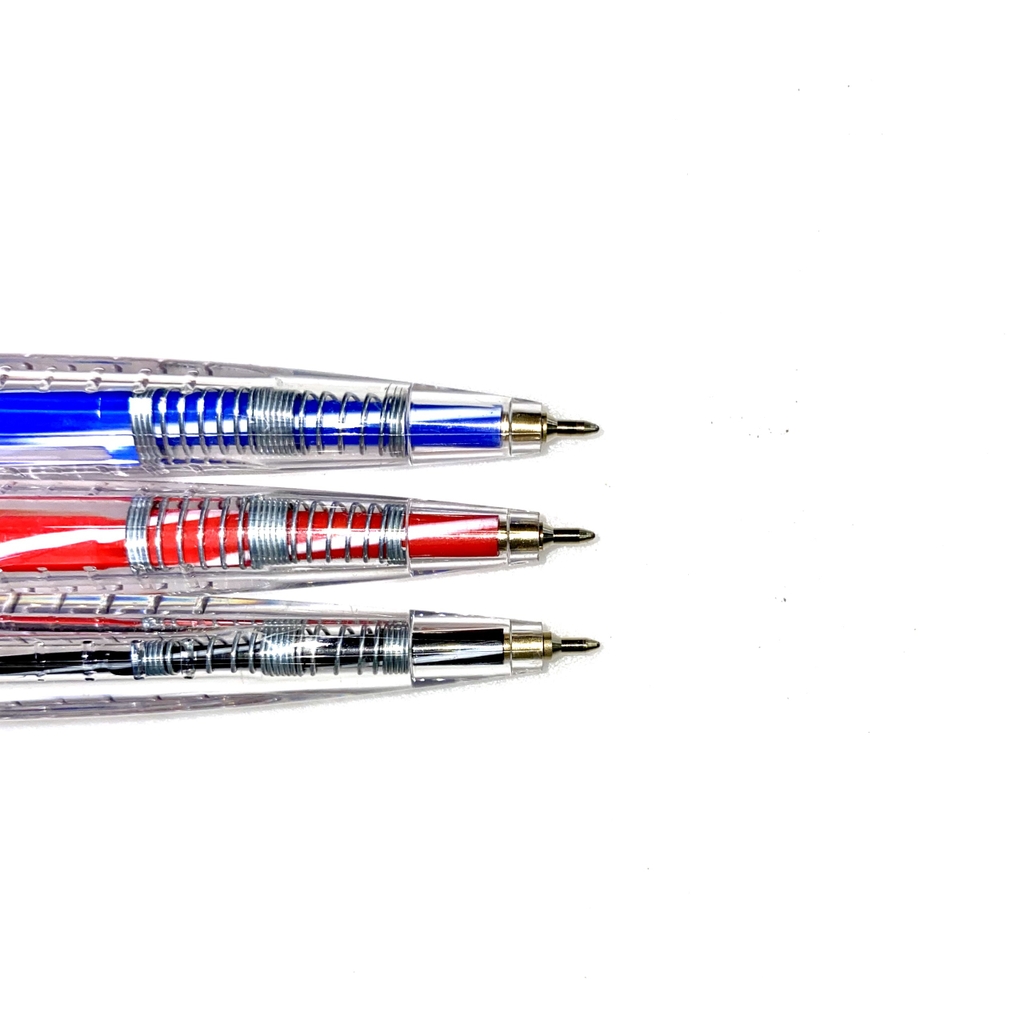 Bút Bi 0.5mm Flexoffice FO-03 - Đỏ/Đen/Xanh (Quy cách đóng gói Hộp 20 chiếc)