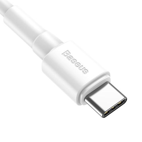 Cáp sạc nhanh và truyền dữ liệu Baseus Mini White Cable USB For Lightning (2.4A)/Micro USB (2.4A)/Type C (3A), chiều dài 1m, truyền dữ liệu tốc độ cao 480Mbps