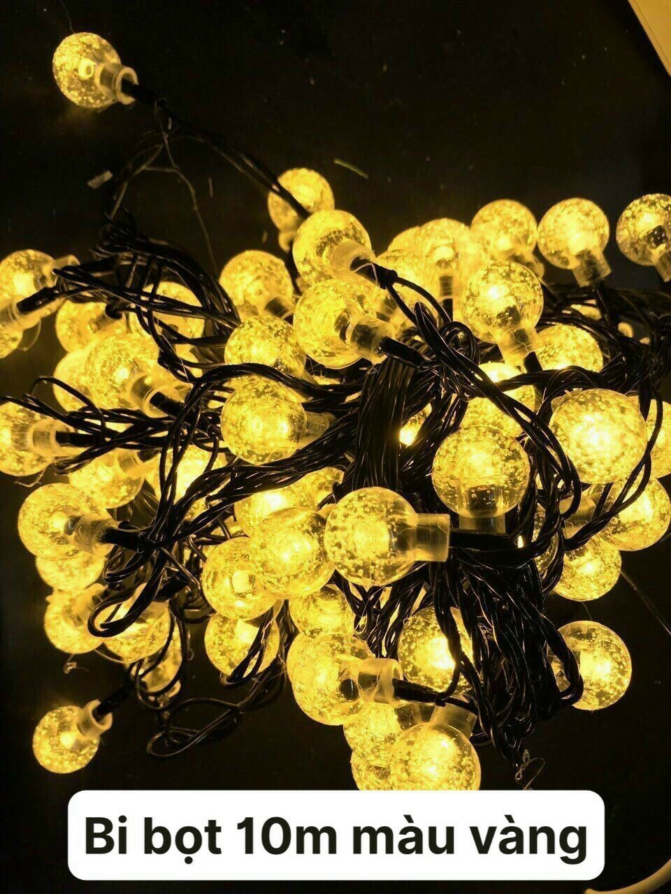 Decorative String Lights with Water Bubbles, Full Color or Yellow Without Flashing