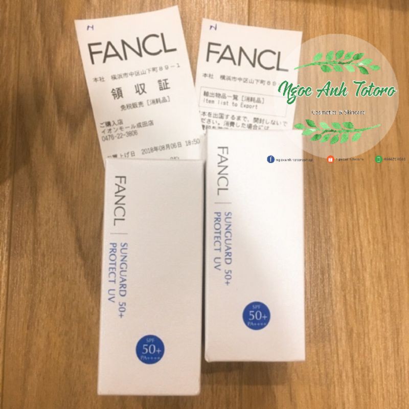 Kem chống nắng fancl ( bill ảnh bên cạnh)
