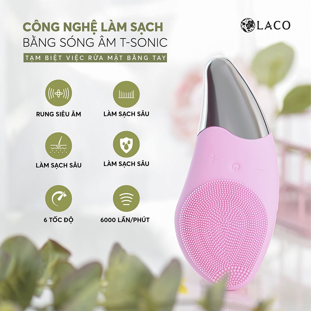 Máy Rửa Mặt Laco Nâng Cơ Mặt Rửa Mặt Sạch Sâu Dễ Dàng Loại Bỏ Bụi Bẩn Sâu Bên Trong Lỗ Chân Lông