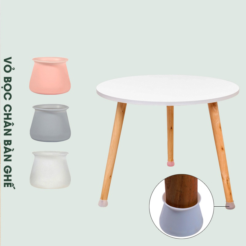 [ GIẢM 20K SHIP CHO MỌI ĐƠN HÀNG ] Set 4 Vỏ bọc chân bàn ghế chống trầy xước bằng silicon, nút cao su bịt chân bàn, ghế, ống hộp, Bọc chân ghế silicon Chống Ồn Nhật Bản