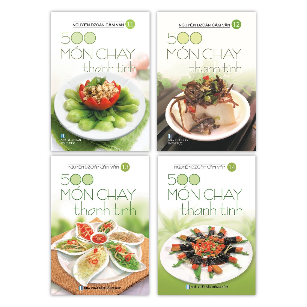 Sách - bộ 500 món chay thanh tịnh từ tập 11 đến tập 14