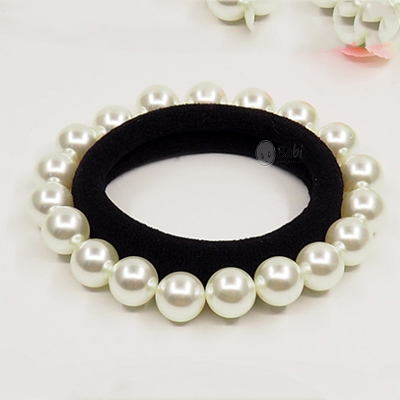 Sét 3 Chiếc Dây Buộc Tóc Đính Hạt Giả Ngọc Trai