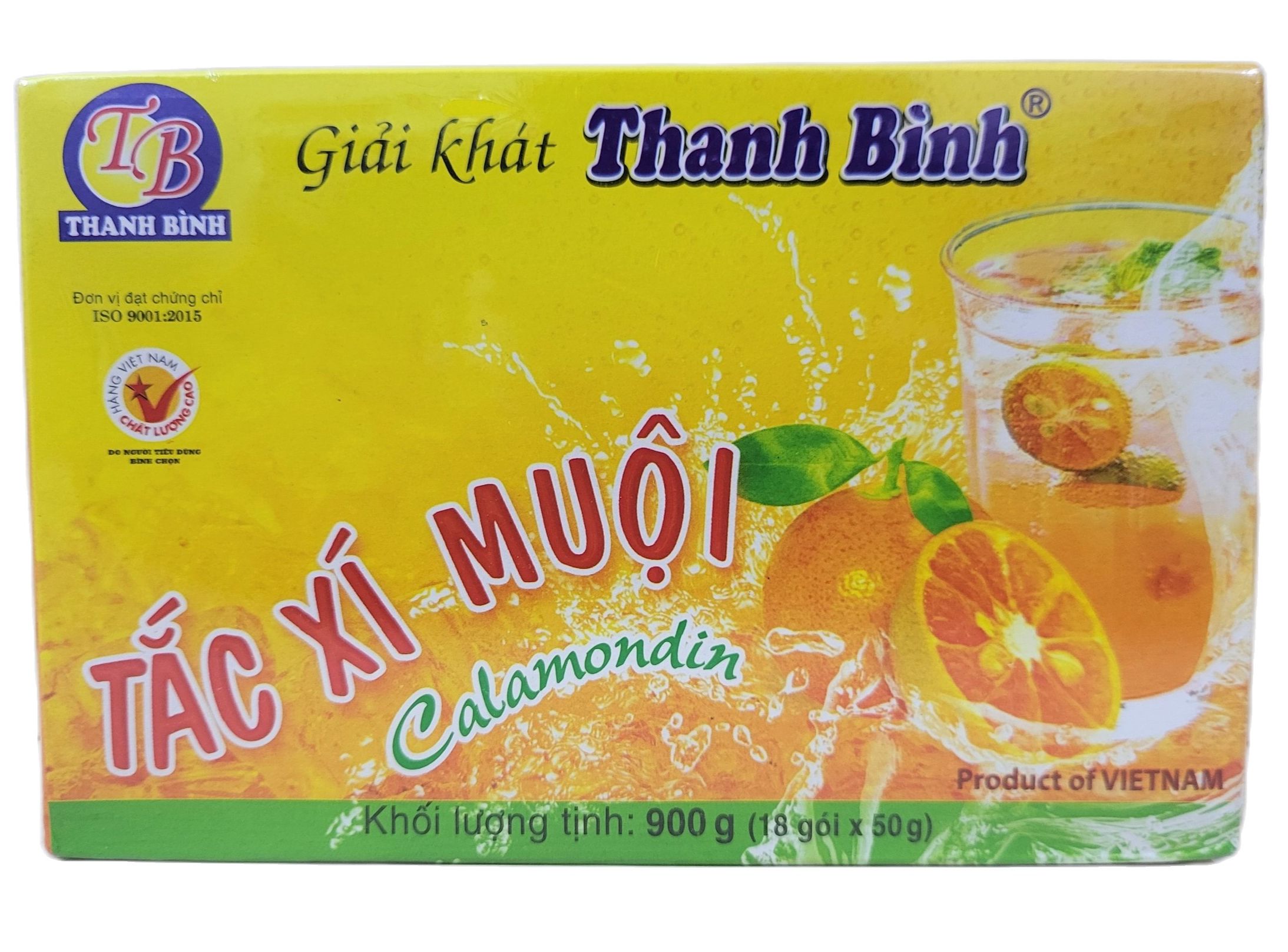 (TẮC HỘP GIẤY 900g / 18 gói) TẮC XÍ MUỘI GIẢI KHÁT THANH BÌNH Calamondin
