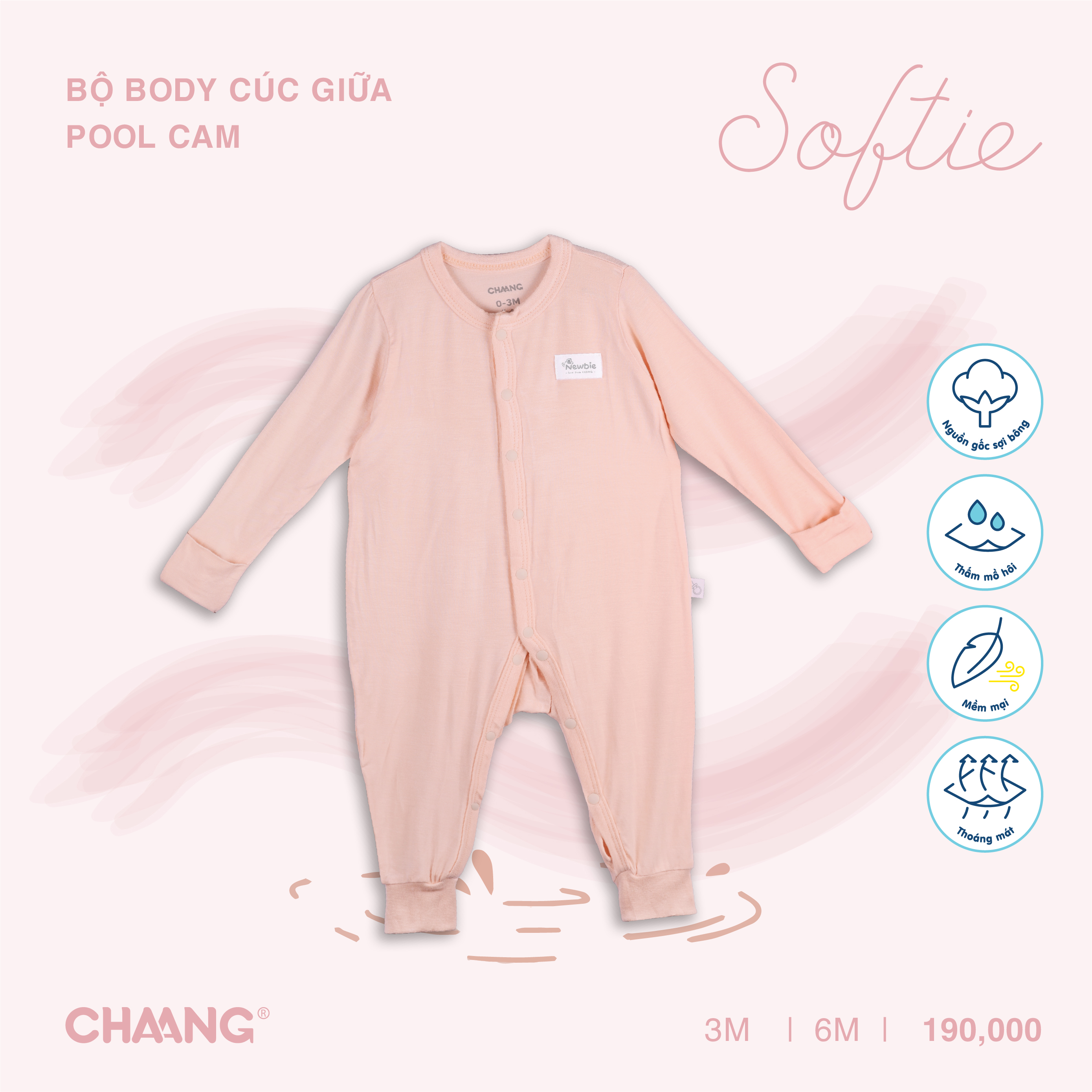 [CHAANG] Bộ body cúc sơ sinh giữa Pool Chaang