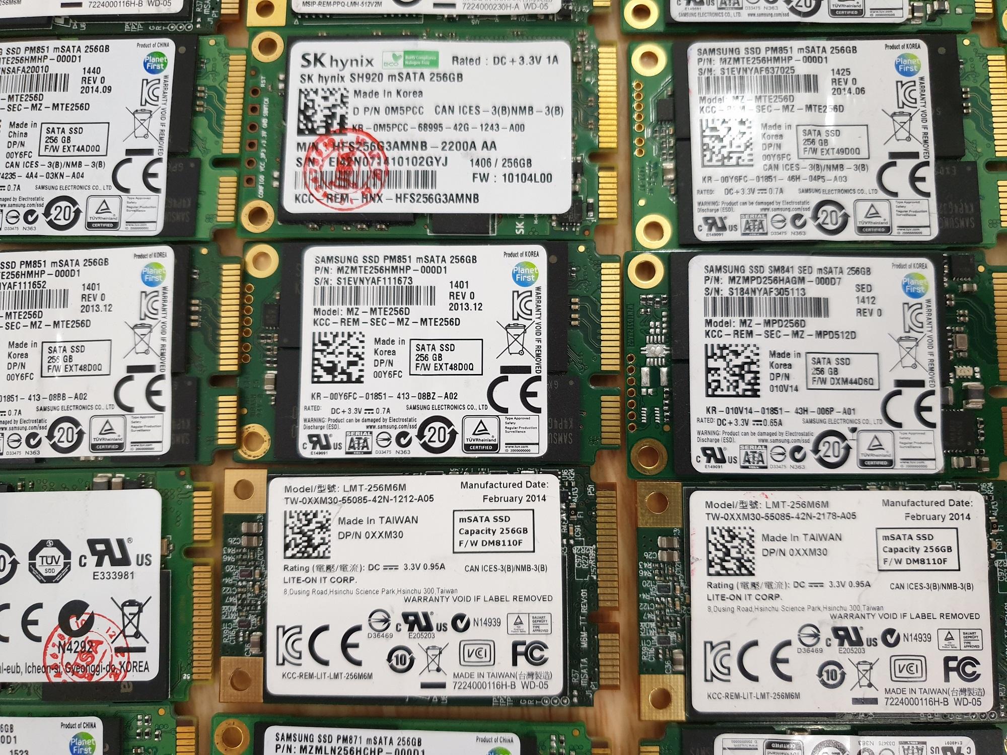 SSD mSata 256gb, Zin Tháo Máy Nhập USA