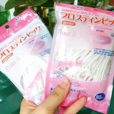 Tăm chỉ nha khoa Nhật Bản Sunny - Haka, gói 80 - 50 que, chăm sóc răng miệng - Soleil shop