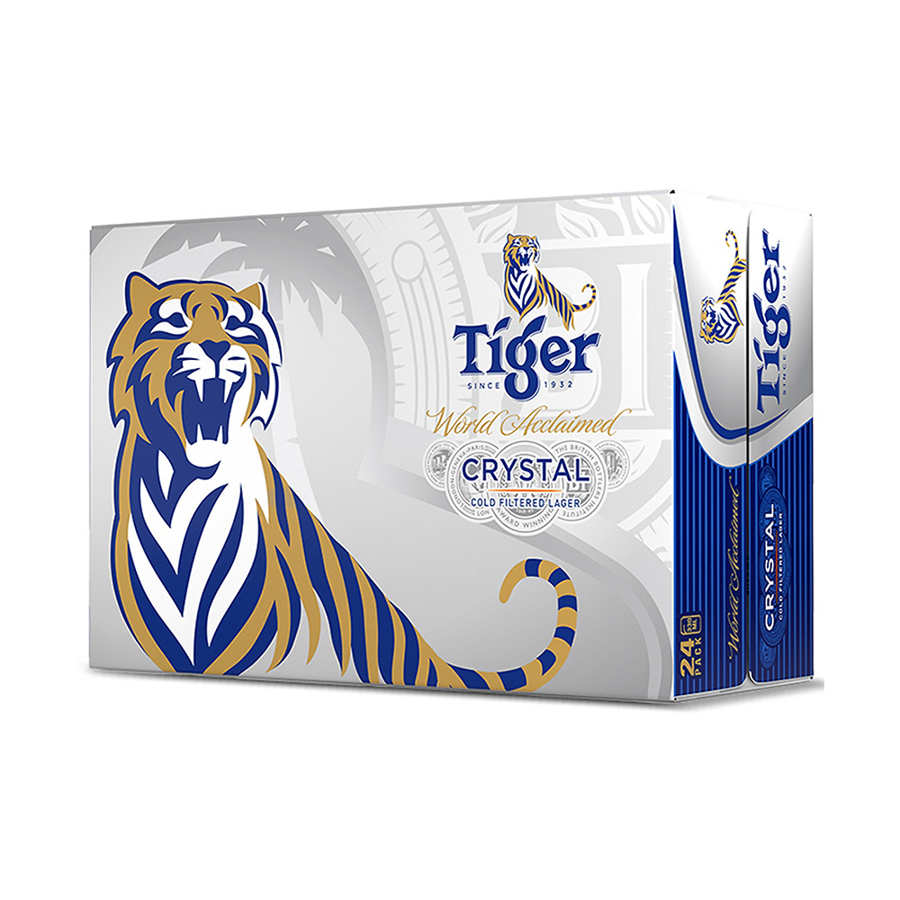 Bia Tiger Crystal lon 330ml - Thùng 24 lon