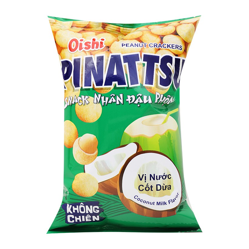 Combo 10 gói Snack Đậu Phộng Siêu Xốp Pinatasu Oishi