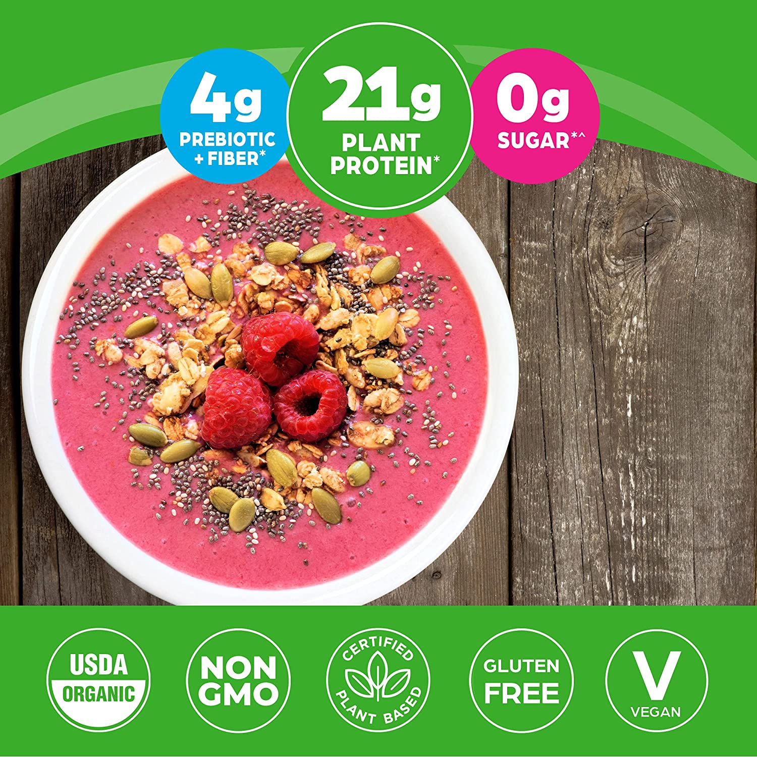 Bột đạm thuần chay hữu cơ Orgain Organic Plant Based Protein Powder không ngọt 720g