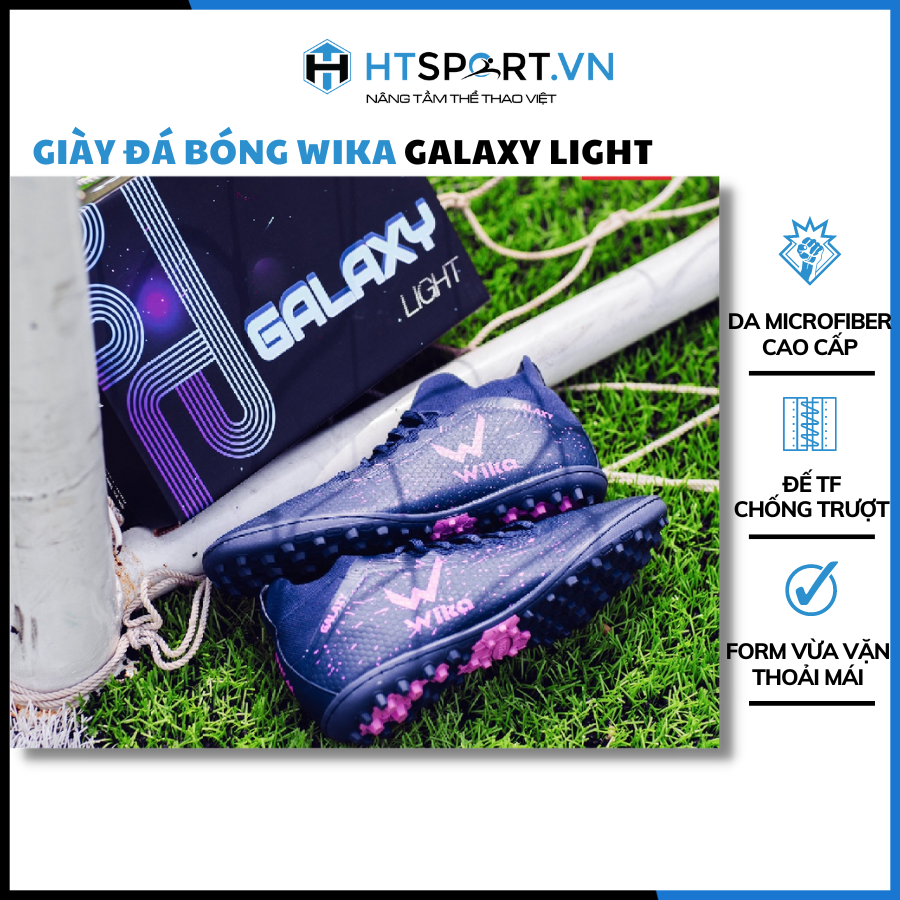 Giày đá bóng Wika Galaxy Light đã khâu đế đủ size giày bóng đá sân cỏ nhân tạo chính hãng