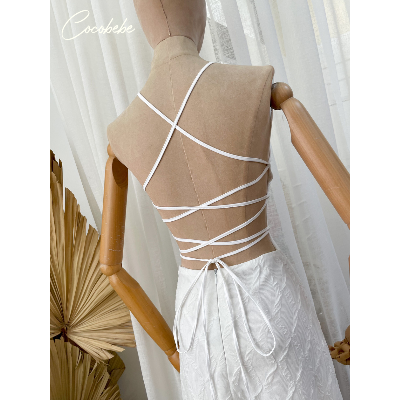 Đầm Yếm Dài Hở Lưng Cocobebe H0232