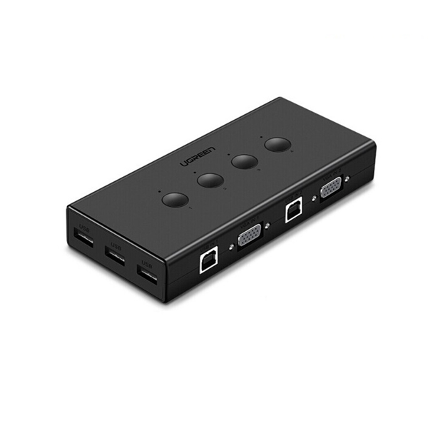 Thiết bị 4 máy tính dùng 1 màn hình KVM Switch - Ugreen 50280