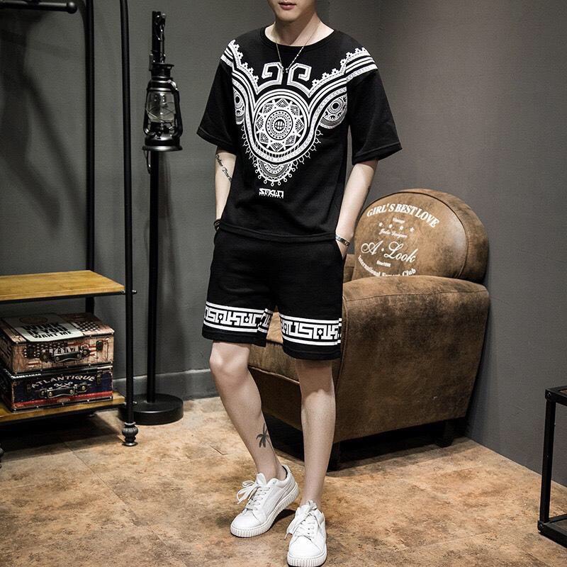 [HCM]Bộ quần áo thể thao namBộ hè namBộ thể thao Nam chất Thun lạnh có size Hình ấn rồng - an khang fashion