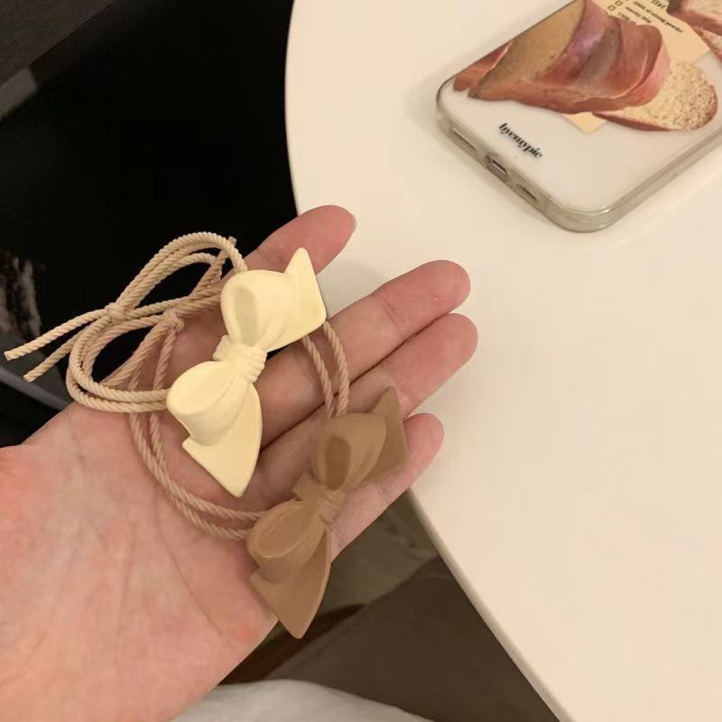 (Mới ) Cột tóc nơ to 3D trà sữa dễ thương Tatitava