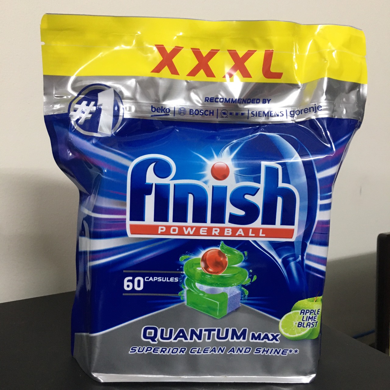Viên rửa bát Finish Quantum max  túi 60 viên