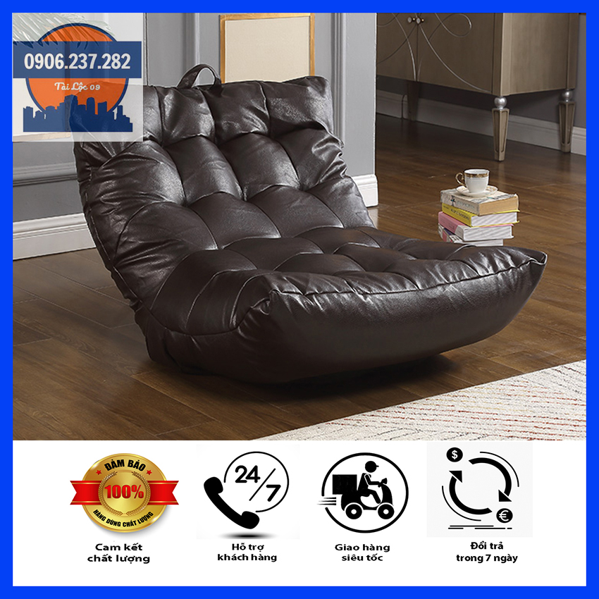 Ghế sofa BĂC ÂU bọc da kích thước 100x70x20cm đệm hạt xốp SIÊU ĐÀN HỒI - ghế lười bằng da - ghế thư giãn ngồi bệt cao cấp, ghế ngồi đọc sách, thư giãn, nghỉ ngơi, ghế decor phòng khách, phòng ng