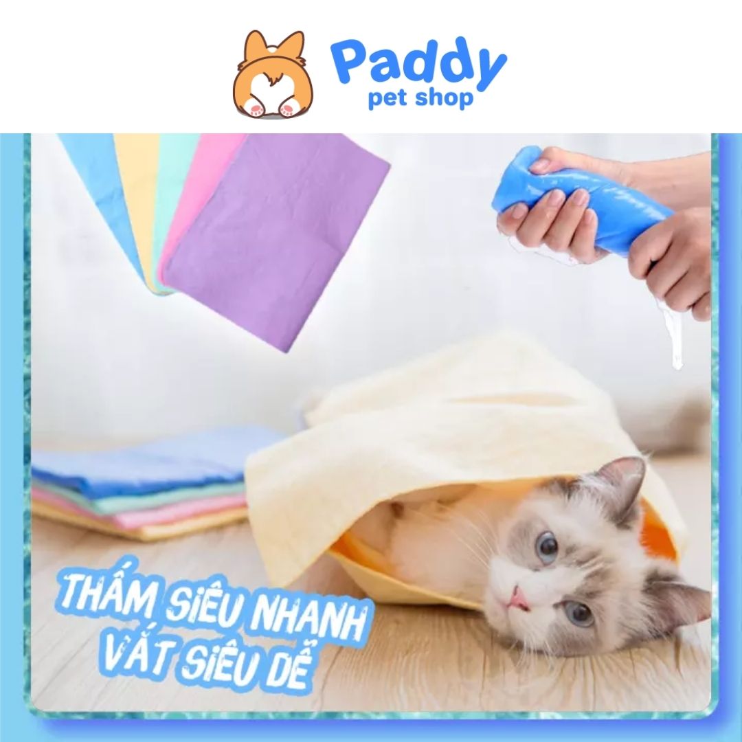 Khăn Tắm Siêu Thấm Cho Chó Mèo