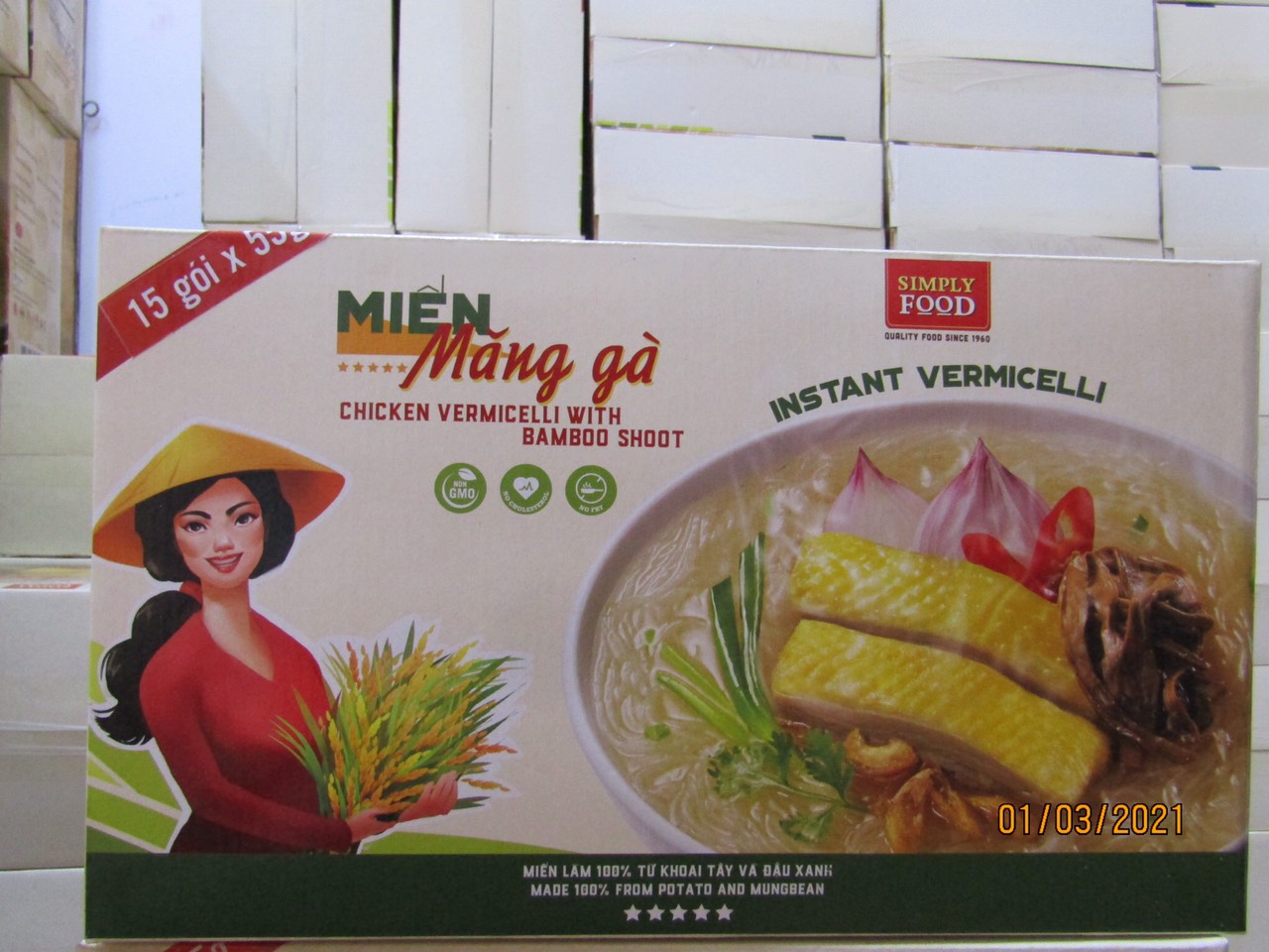 Miến măng gà gói (15 gói/ thùng) - Vermicelli