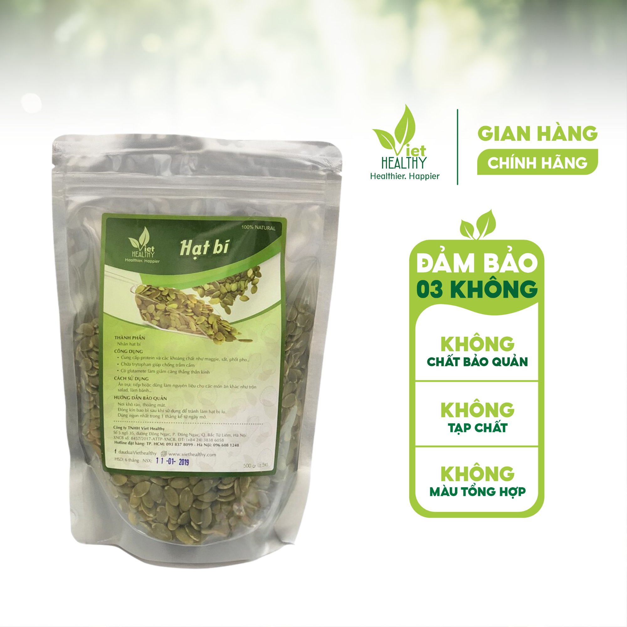 Viet Healthy Pumpkin Seeds 500Gr