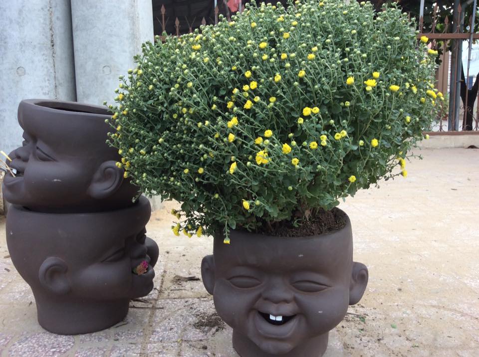 [HCM]CHẬU ĐẤT NUNG TÍ SÚN (LỚN)