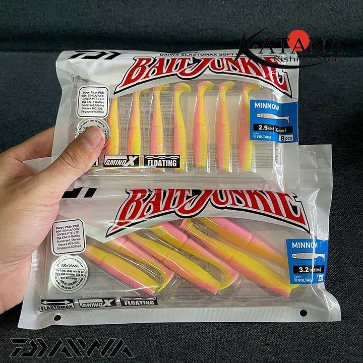 Mồi mềm Daiwa Bait Junkie 2.5 - 3.2 Minnow