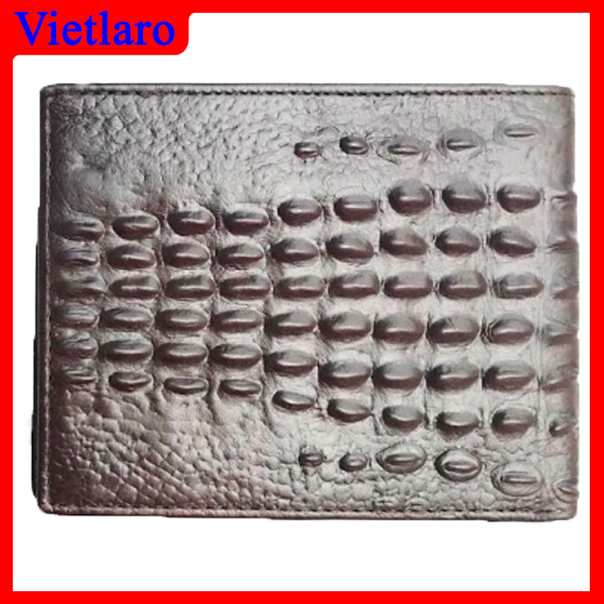 Ví Da Bò Dập Vân Cá Sấu Có Hộp Sang Trọng